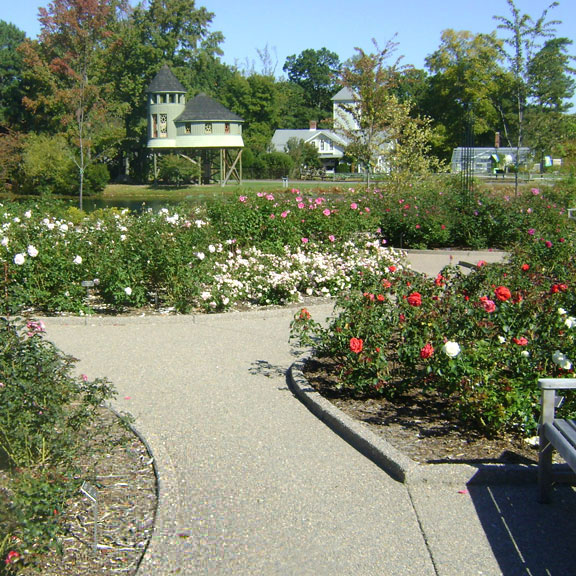 Lewis Ginter Gardens exposed-aggregate pathways