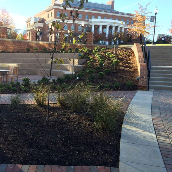 University of Mary Washington stadium seating,  walkways, and atriums