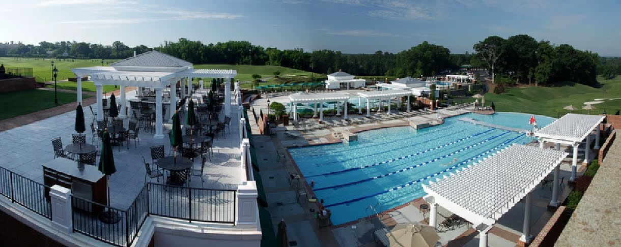 Finished country club pool site