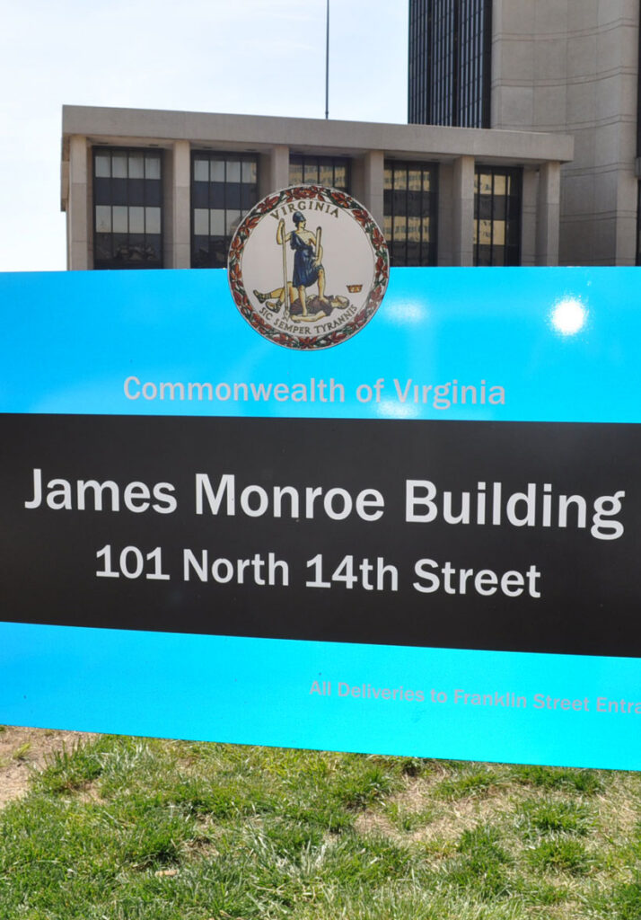 James Monroe Building sign