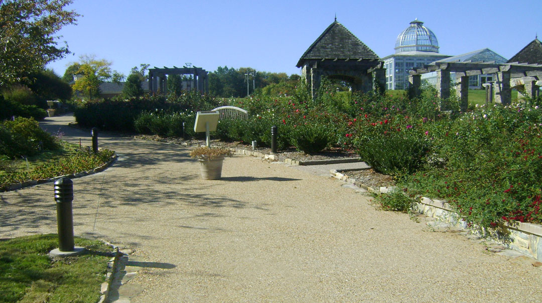 Finished view of the concrete walkway